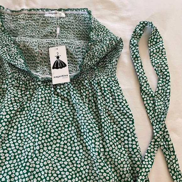 NWT Angashion strapless romper with optional belt size L - Picture 6 of 6